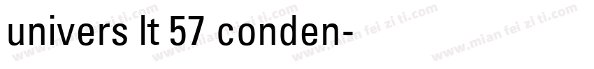 univers lt 57 conden字体转换